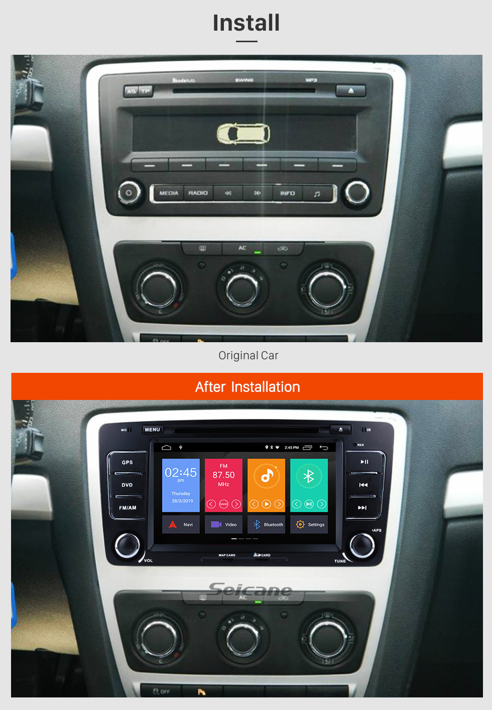 SKODA OCTAVIA MK3 5E (YEARS 2012 - 2019) 10 ENTERTAINMENT ANDROID  TOUCHSCREEN KIT 4 GB RAM 64 GB ROM STORAGE - Evo Retrofits