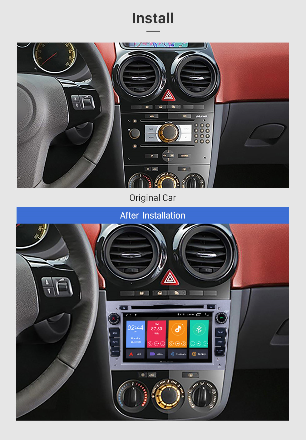 Seicane Android 10.0 in Dash GPS Radio Aftermarket Stereo for 2006-2011 Opel Corsa with 3G WiFi CD DVD Player Bluetooth Music Mirror Link OBD2 Backup Camera Steering Wheel Control Seicane Android 10.0 in Dash GPS Radio Aftermarket Stereo for 2006-2011 Opel Corsa with 3G WiFi CD DVD Player Bluetooth Music Mirror Link OBD2 Backup Camera Steering Wheel Control