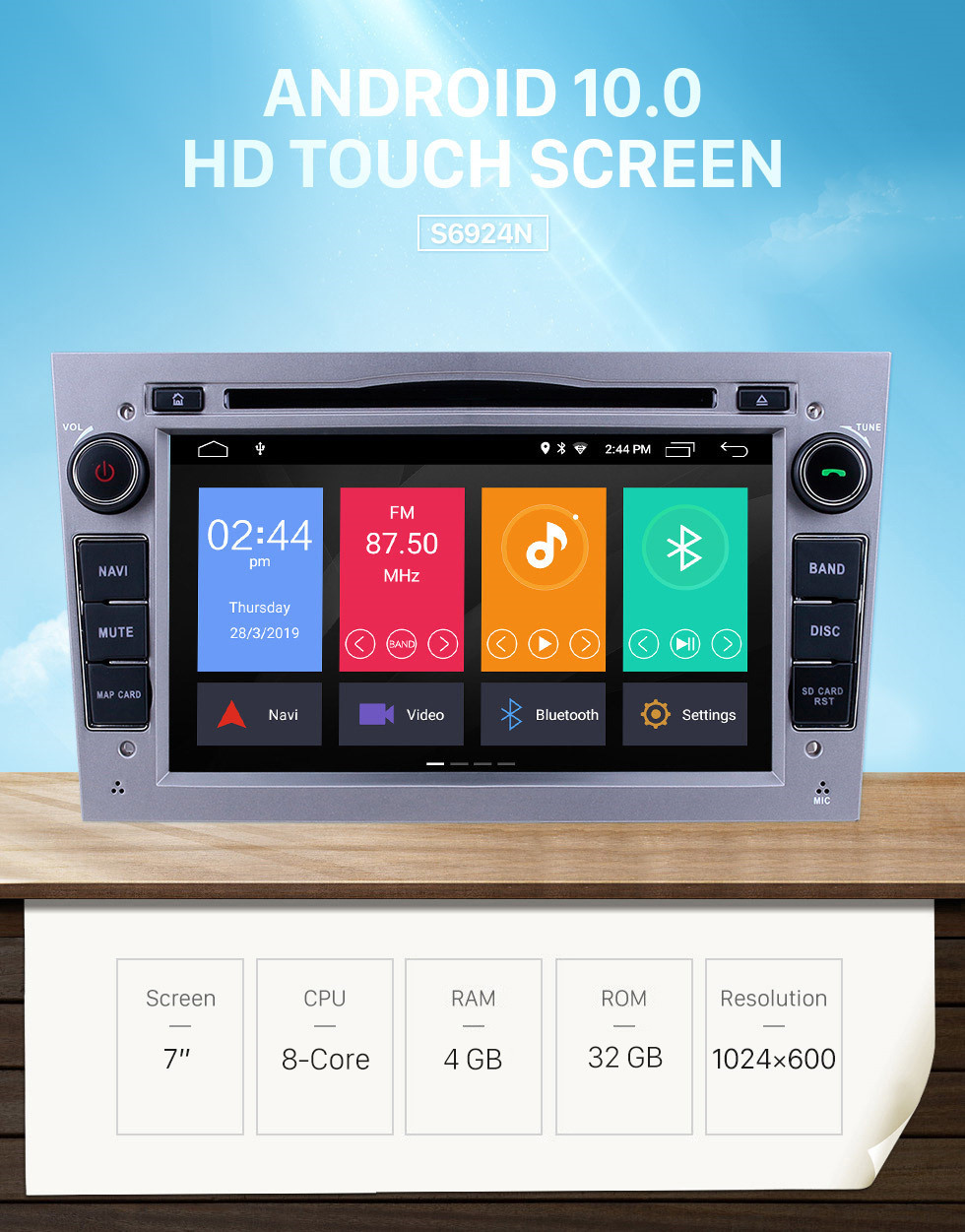 Seicane Android 10.0 in Dash GPS Radio Aftermarket Stereo for 2006-2011 Opel Corsa with 3G WiFi CD DVD Player Bluetooth Music Mirror Link OBD2 Backup Camera Steering Wheel Control Seicane Android 10.0 in Dash GPS Radio Aftermarket Stereo for 2006-2011 Opel Corsa with 3G WiFi CD DVD Player Bluetooth Music Mirror Link OBD2 Backup Camera Steering Wheel Control
