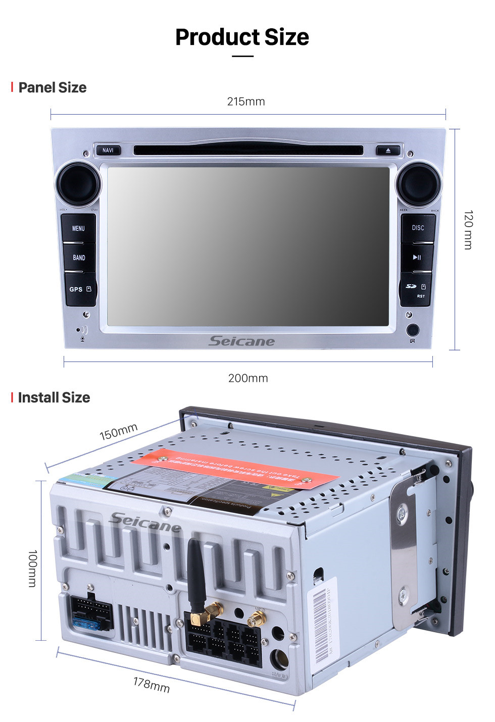 Seicane 2005-2011 Opel Zafira Android 9.0 7 inch Multi-touch Capacitve DVD Player GPS Navi Radio Bluetooth WIFI music Steering Wheel Control Seicane 2005-2011 Opel Zafira Android 9.0 7 inch Multi-touch Capacitve DVD Player GPS Navi Radio Bluetooth WIFI music Steering Wheel Control