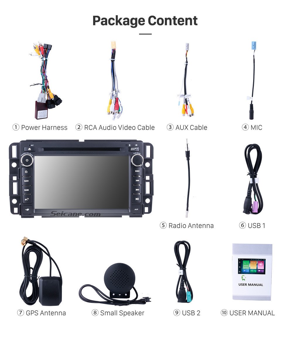 Seicane 2 Din Android 9.0 Radio Head Unit for 2009 2010 2011 GMC Chevy Chevrolet Express VAN Traverse with HD 1024*600 touchscreen GPS Sat Nav DVD Player Audio System WiFi Bluetooth Mirror Link 1080P Video Seicane 2 Din Android 9.0 Radio Head Unit for 2009 2010 2011 GMC Chevy Chevrolet Express VAN Traverse with HD 1024*600 touchscreen GPS Sat Nav DVD Player Audio System WiFi Bluetooth Mirror Link 1080P Video
