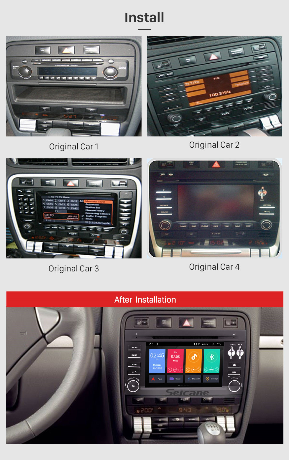 Seicane Android 10.0 Navegación GPS Radio de 7 pulgadas para 2003 2004 2005 2006-2010 Porsche Cayenne Reproductor de DVD para coche Bluetooth Teléfono Espejo Enlace Control del volante Seicane Android 10.0 Navegación GPS Radio de 7 pulgadas para 2003 2004 2005 2006-2010 Porsche Cayenne Reproductor de DVD para coche Bluetooth Teléfono Espejo Enlace Control del volante