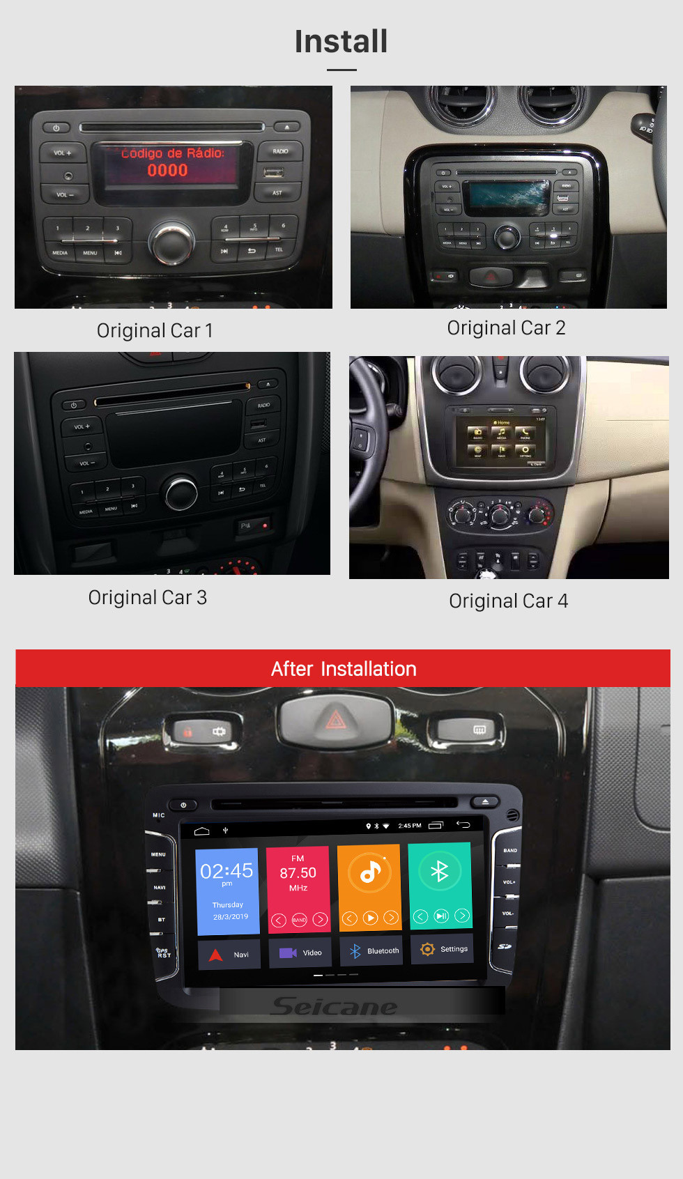 Seicane Android 9.0 OEM In-Dash Radio-Ersatz MP5 Player für Renault Duster Eingebaut GPS POP DVD Bluetooth Unterstützt Anti-Erschütterung 2-Kanal AUX 3G Wlan Seicane Android 9.0 OEM In-Dash Radio-Ersatz MP5 Player für Renault Duster Eingebaut GPS POP DVD Bluetooth Unterstützt Anti-Erschütterung 2-Kanal AUX 3G Wlan