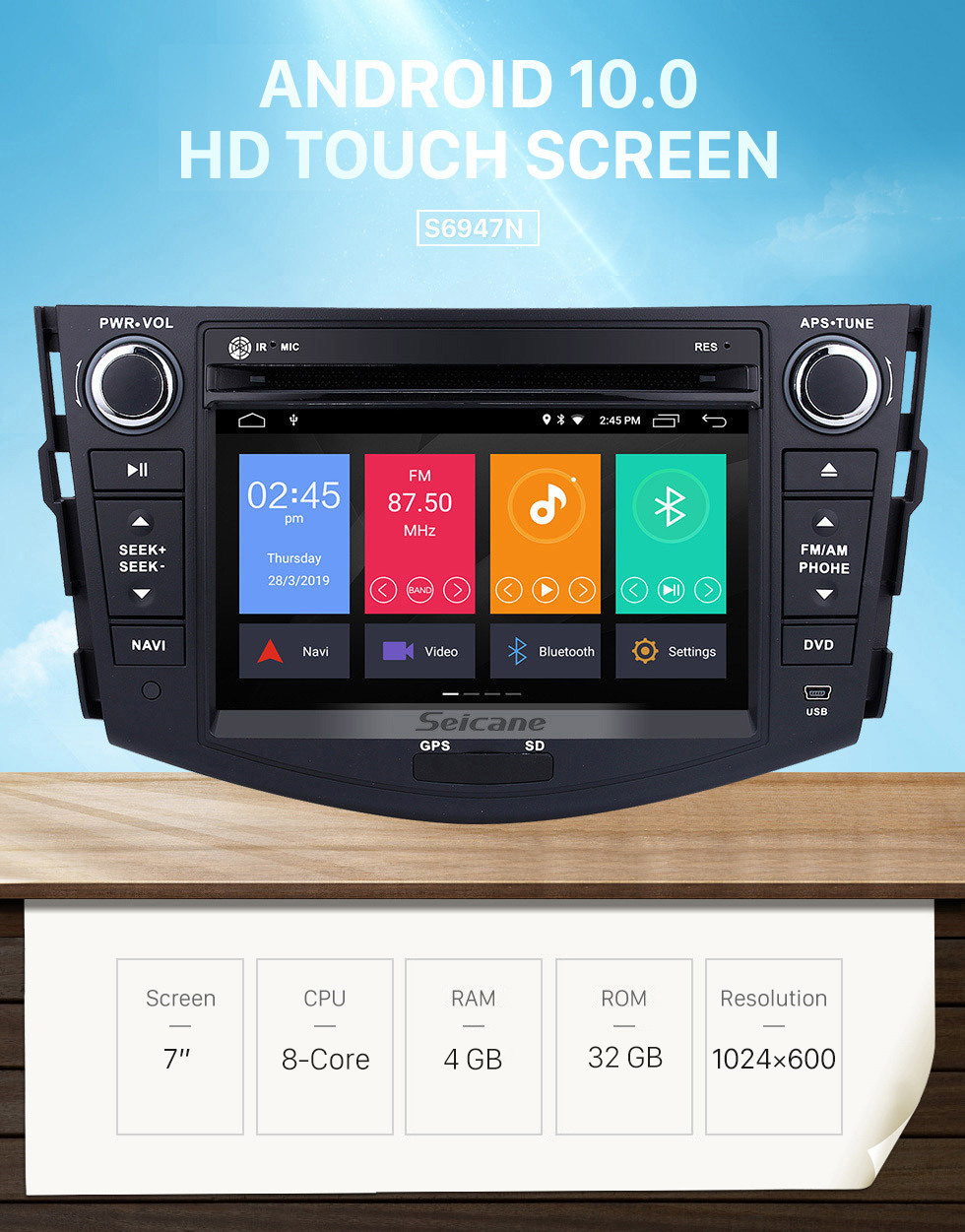 Seicane Android 10.0 2006-2012 Toyota Rav4 Radio DVD Audio 3D GPS System TV Tuner WiFi 3G Bluetooth Steering Wheel Control DVR AUX HD 1080P Backup Camera Seicane Android 10.0 2006-2012 Toyota Rav4 Radio DVD Audio 3D GPS System TV Tuner WiFi 3G Bluetooth Steering Wheel Control DVR AUX HD 1080P Backup Camera