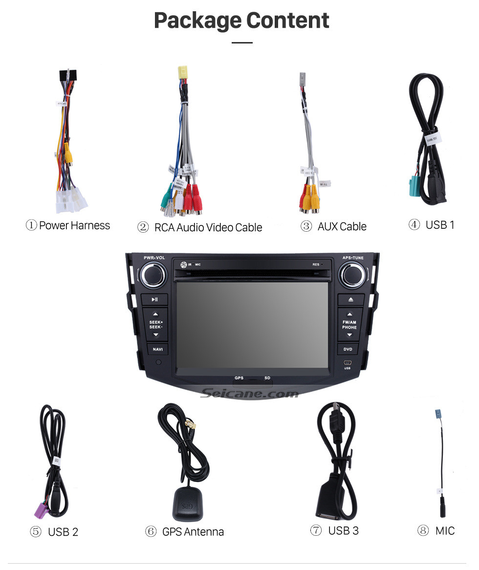 Seicane Android 10.0 2006-2012 Toyota Rav4 Radio DVD Audio 3D GPS System TV Tuner WiFi 3G Bluetooth Steering Wheel Control DVR AUX HD 1080P Backup Camera Seicane Android 10.0 2006-2012 Toyota Rav4 Radio DVD Audio 3D GPS System TV Tuner WiFi 3G Bluetooth Steering Wheel Control DVR AUX HD 1080P Backup Camera