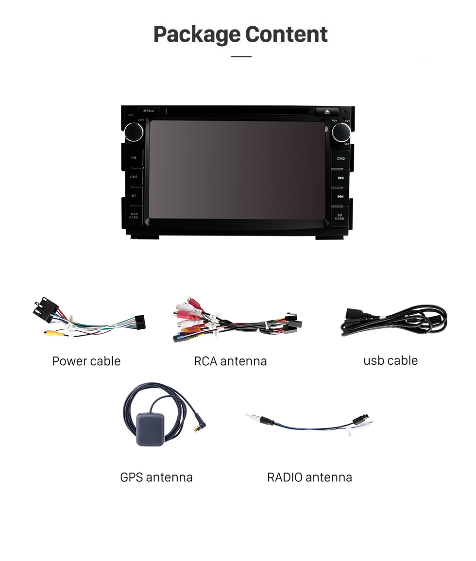 Seicane 2010-2012 KIA CEED Android 10.0 Navegação GPS Estéreo do carro com rádio de tela de toque DVD Player Bluetooth Música 3G WiFi OBD2 Câmera de backup