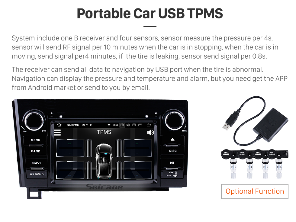 Seicane Сенсорный экран HD 7 дюймов Android 9.0 для 2008-2015 Toyota Sequoia / 2006-2013 Tundra Radio GPS навигационная система с поддержкой Bluetooth Резервная камера Carplay Seicane Сенсорный экран HD 7 дюймов Android 9.0 для 2008-2015 Toyota Sequoia / 2006-2013 Tundra Radio GPS навигационная система с поддержкой Bluetooth Резервная камера Carplay