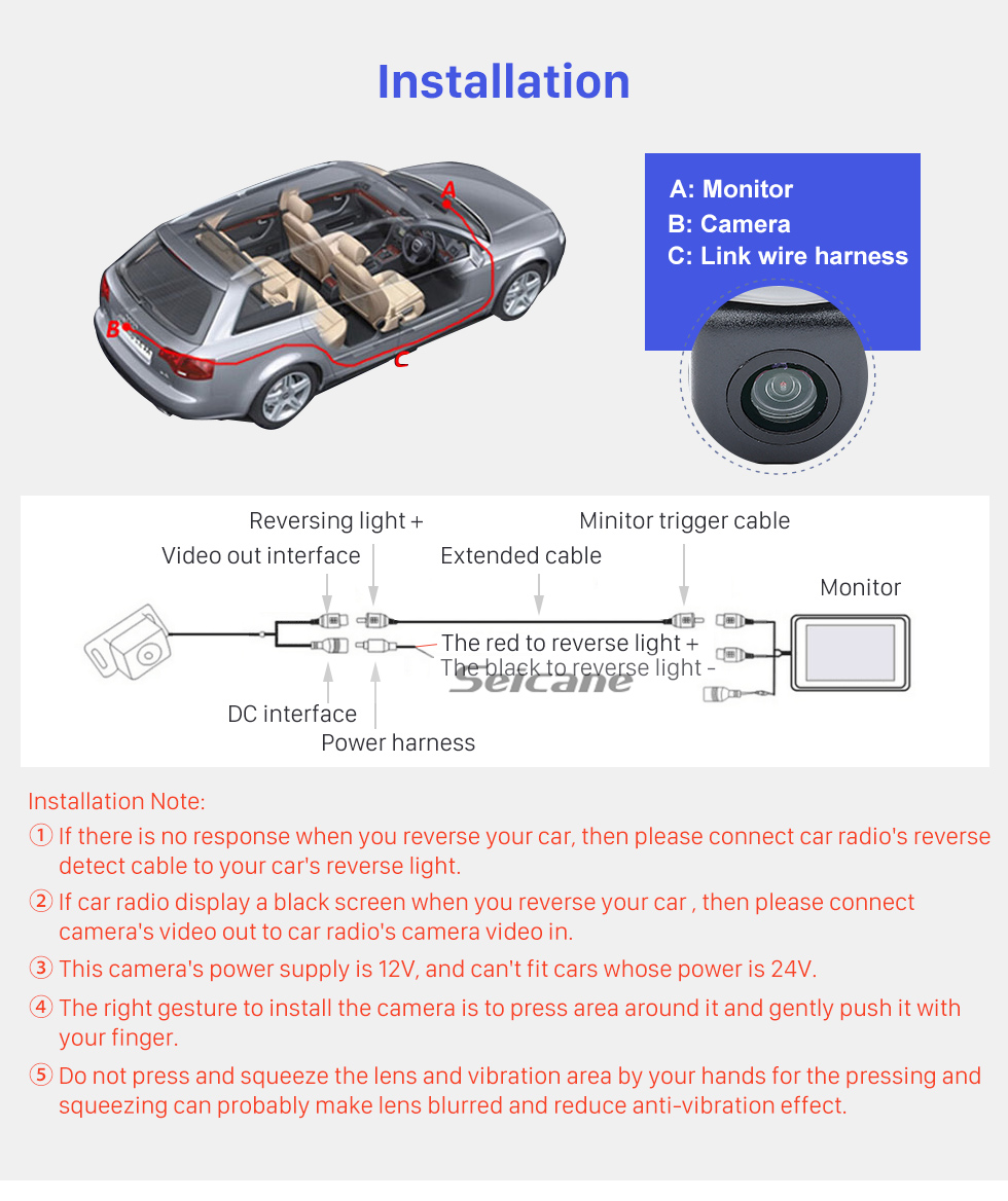 Seicane HD Rückfahr LED Kamera Für 2003 2004 2005 2006 2007 Honda Accord 7 Unterstützen Wasserdicht,stoßfest und klaren Nachtsicht mit keine Notwendigkeit, Loch bohren+Automatischer Weißabgleich Seicane HD Rückfahr LED Kamera Für 2003 2004 2005 2006 2007 Honda Accord 7 Unterstützen Wasserdicht,stoßfest und klaren Nachtsicht mit keine Notwendigkeit, Loch bohren+Automatischer Weißabgleich