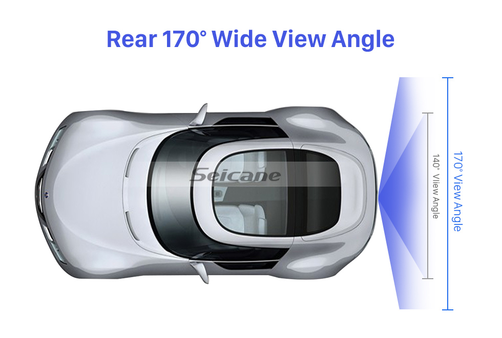 Seicane HD Cámara LED de visión trasera para 2003 2004 2005 2006 2007 Honda Accord 7 apoyo a prueba de agua,Prueba del choque y visión clara noche con sin necesidad de perforar el agujero+el balance de blancos automático