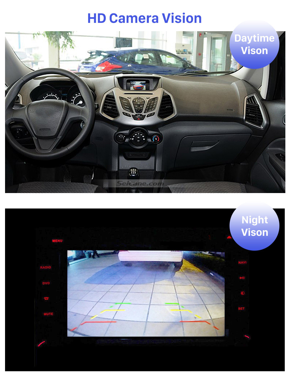 Seicane 170 Degree Wide Angle Vision Waterproof Reverse Sensor Car Parking RearView Backup Camera for 2013-2015 Ford Ecosport Seicane 170 Degree Wide Angle Vision Waterproof Reverse Sensor Car Parking RearView Backup Camera for 2013-2015 Ford Ecosport