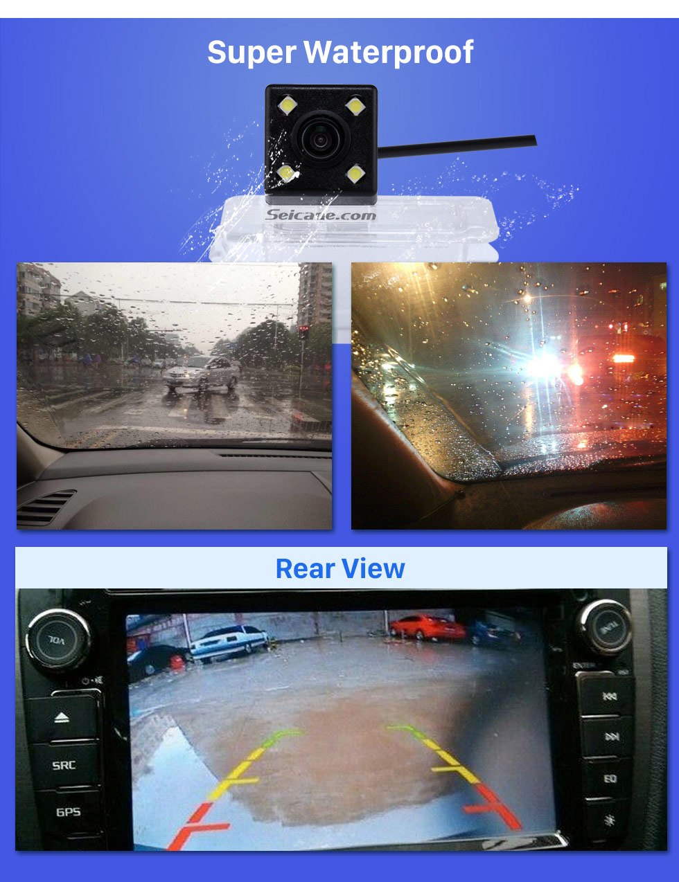 Seicane 170 Degree Wide Angle Vision Waterproof Reverse Sensor Car Parking RearView Backup Camera for 2013-2015 Ford Ecosport Seicane 170 Degree Wide Angle Vision Waterproof Reverse Sensor Car Parking RearView Backup Camera for 2013-2015 Ford Ecosport