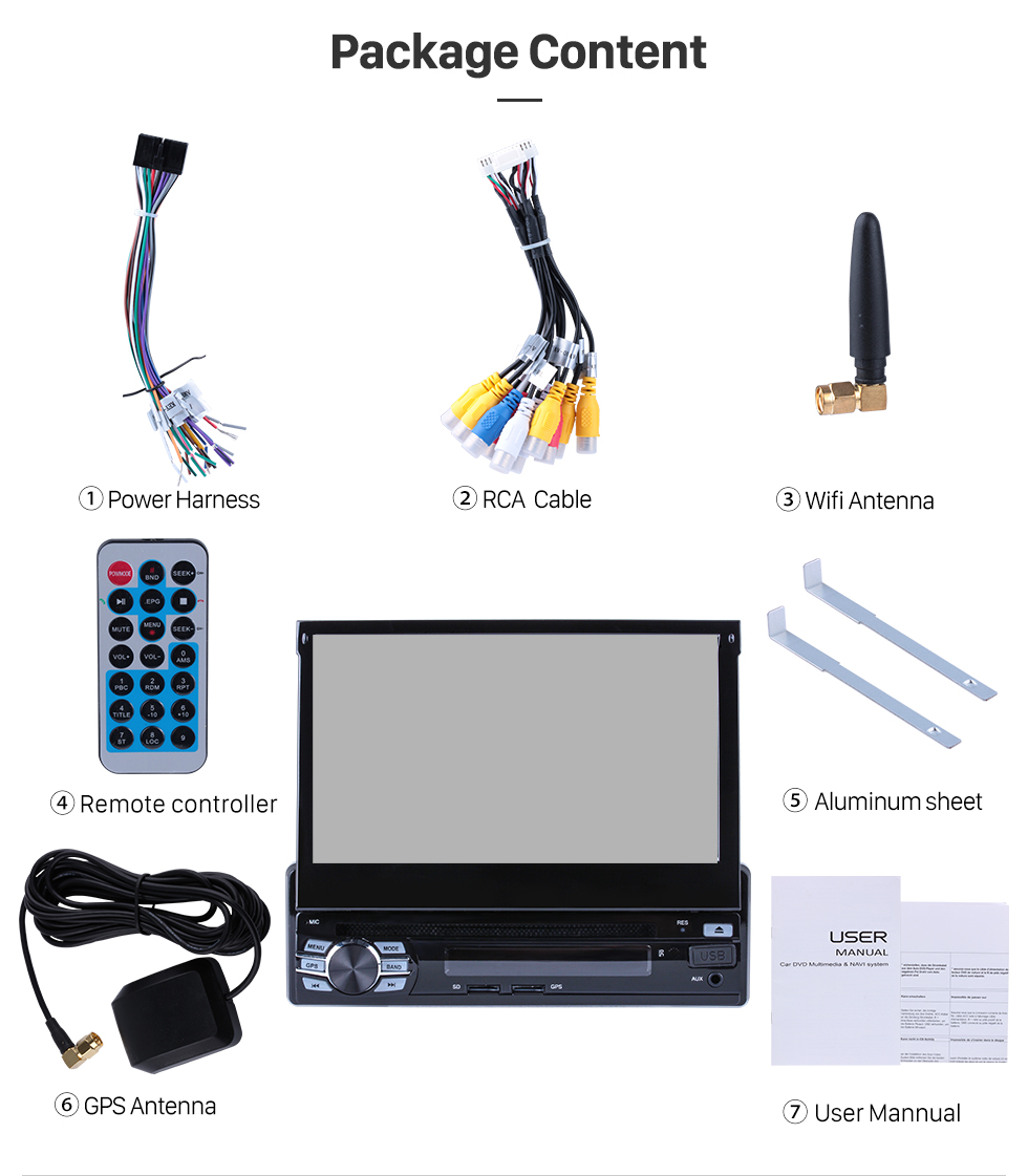 Seicane 7 inch 1 DIN universal HD Touch Screen Android 7.1 Car Stereo Head Unit GPS navigation system Bluetooth 3G WIFI Support OBD2 DVR Rearview camera TV Mirror link Steering Wheel Control USB Seicane 7 inch 1 DIN universal HD Touch Screen Android 7.1 Car Stereo Head Unit GPS navigation system Bluetooth 3G WIFI Support OBD2 DVR Rearview camera TV Mirror link Steering Wheel Control USB