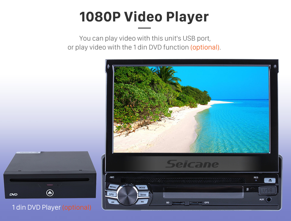 Seicane 7 inch 1 DIN universal HD Touch Screen Android 7.1 Car Stereo Head Unit GPS navigation system Bluetooth 3G WIFI Support OBD2 DVR Rearview camera TV Mirror link Steering Wheel Control USB Seicane 7 inch 1 DIN universal HD Touch Screen Android 7.1 Car Stereo Head Unit GPS navigation system Bluetooth 3G WIFI Support OBD2 DVR Rearview camera TV Mirror link Steering Wheel Control USB
