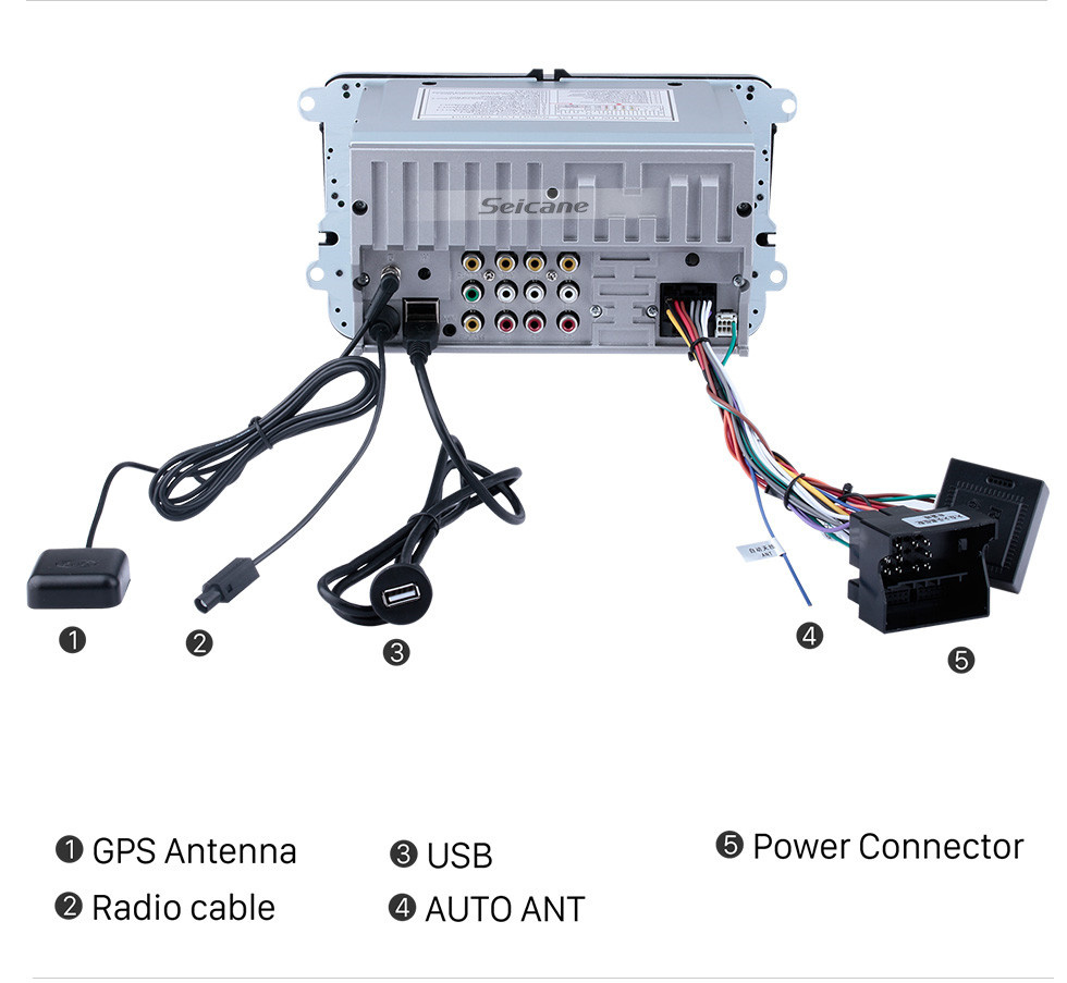 Seicane 7-дюймовый HD-сенсорный экран 2 Din Universal Radio DVD-плеер GPS-навигатор Автомобильная стереосистема для VW VOLKSWAGEN Bluetooth-телефон USB SD Мультимедийный проигрыватель Поддержка Aux IPOD Digital TV RDS