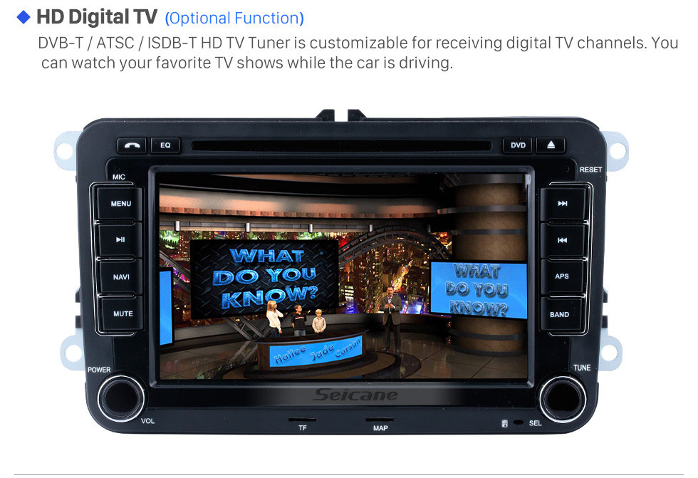Seicane 7 Zoll HD Touchscreen Radio DVD GPS-Navigationssystem Autoradio für 2006-2013 VW Volkswagen EOS Magotan Bluetooth USB Multimedia Player Unterstützung AUX DVR Digital TV RDS Seicane 7 Zoll HD Touchscreen Radio DVD GPS-Navigationssystem Autoradio für 2006-2013 VW Volkswagen EOS Magotan Bluetooth USB Multimedia Player Unterstützung AUX DVR Digital TV RDS