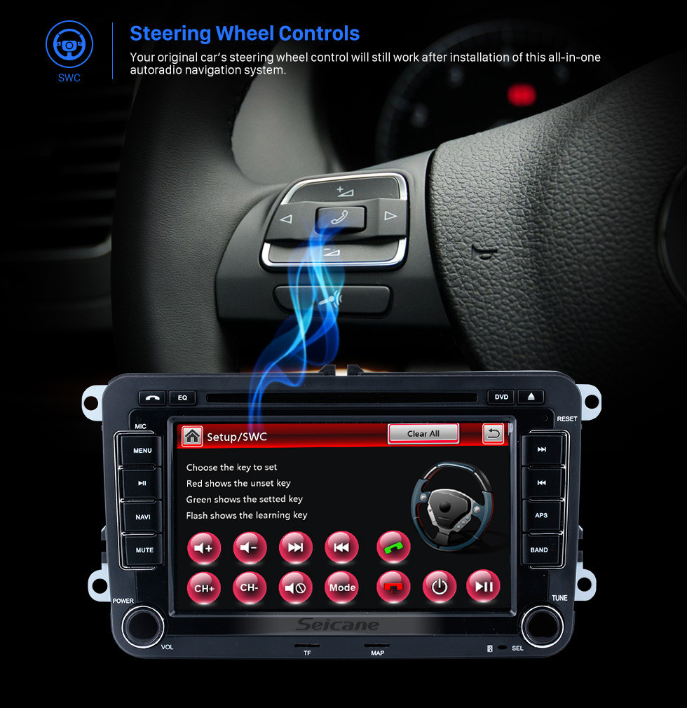 Seicane 7 zoll autoradio dvd player für 2004-2011 vw volkswagen sagitar passat transporter GPS-Navigationssystem bluetooth audio system unterstützung rückfahrkamera aux dvr Seicane 7 zoll autoradio dvd player für 2004-2011 vw volkswagen sagitar passat transporter GPS-Navigationssystem bluetooth audio system unterstützung rückfahrkamera aux dvr