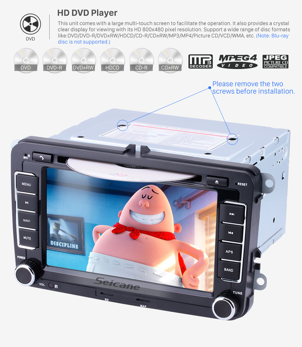 Seicane Double Din DVD Player GPS Navigation for 2003-2011 VW Volkswagen Golf Plus Passat B6 Radio Bluetooth Phone Car Stereo Support AUX DVR Steering Wheel Control Seicane Double Din DVD Player GPS Navigation for 2003-2011 VW Volkswagen Golf Plus Passat B6 Radio Bluetooth Phone Car Stereo Support AUX DVR Steering Wheel Control