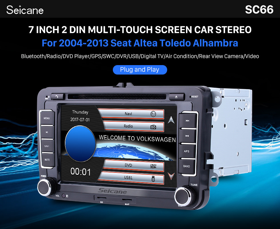 Seicane Double Din DVD Player GPS Navigation for 2003-2011 VW Volkswagen Golf Plus Passat B6 Radio Bluetooth Phone Car Stereo Support AUX DVR Steering Wheel Control Seicane Double Din DVD Player GPS Navigation for 2003-2011 VW Volkswagen Golf Plus Passat B6 Radio Bluetooth Phone Car Stereo Support AUX DVR Steering Wheel Control
