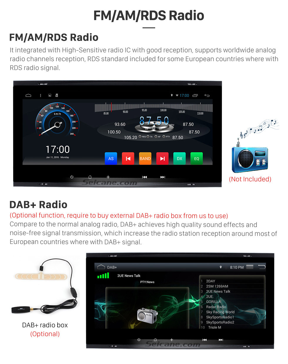 Seicane 8.8 inch Android 7.1 2009 2010 Volksworgen T5 Multivan GPS Navigation System with Touch Screen 3G WiFi Capacitive Rear camera AUX Steering Wheel Control USB Bluetooth 1080P TPMS DVR OBDII Seicane 8.8 inch Android 7.1 2009 2010 Volksworgen T5 Multivan GPS Navigation System with Touch Screen 3G WiFi Capacitive Rear camera AUX Steering Wheel Control USB Bluetooth 1080P TPMS DVR OBDII