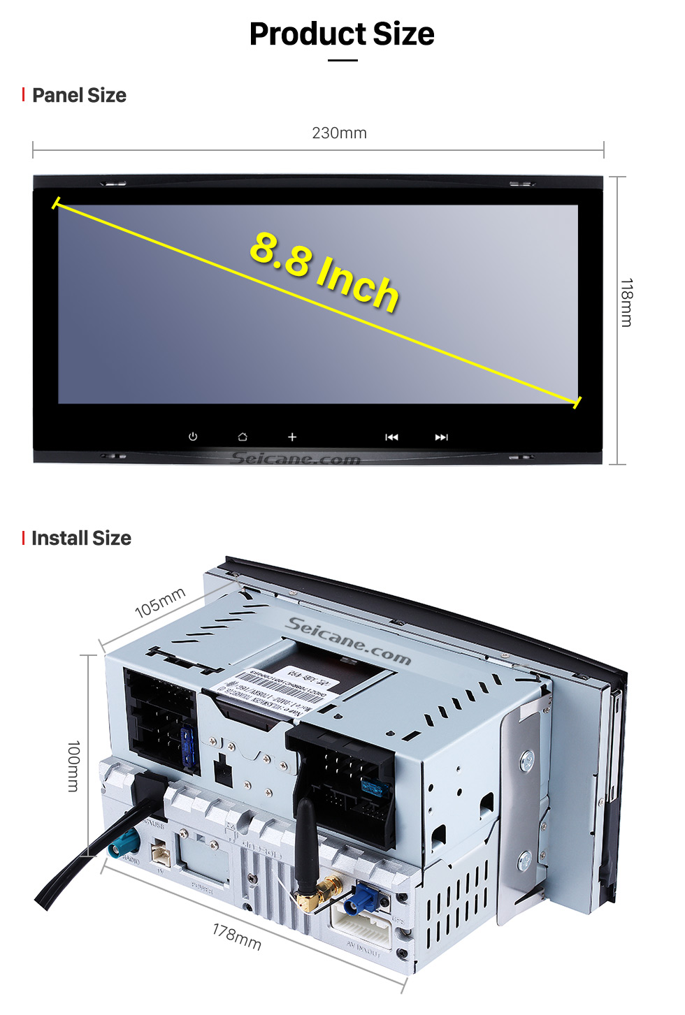 Seicane 8.8 inch Android 7.1 2009 2010 Volksworgen T5 Multivan GPS Navigation System with Touch Screen 3G WiFi Capacitive Rear camera AUX Steering Wheel Control USB Bluetooth 1080P TPMS DVR OBDII Seicane 8.8 inch Android 7.1 2009 2010 Volksworgen T5 Multivan GPS Navigation System with Touch Screen 3G WiFi Capacitive Rear camera AUX Steering Wheel Control USB Bluetooth 1080P TPMS DVR OBDII