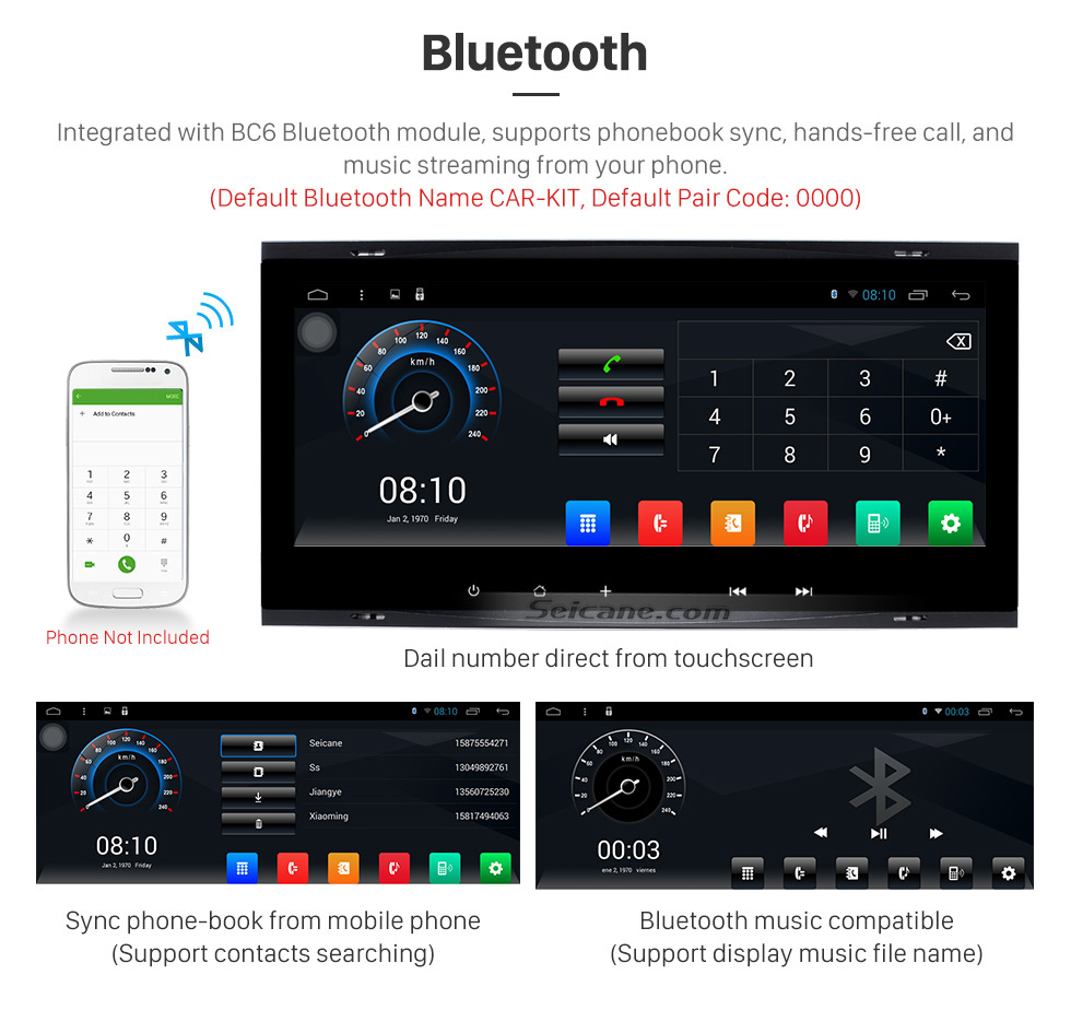 Seicane 8.8 inch Android 7.1 2009 2010 Volksworgen T5 Multivan GPS Navigation System with Touch Screen 3G WiFi Capacitive Rear camera AUX Steering Wheel Control USB Bluetooth 1080P TPMS DVR OBDII Seicane 8.8 inch Android 7.1 2009 2010 Volksworgen T5 Multivan GPS Navigation System with Touch Screen 3G WiFi Capacitive Rear camera AUX Steering Wheel Control USB Bluetooth 1080P TPMS DVR OBDII