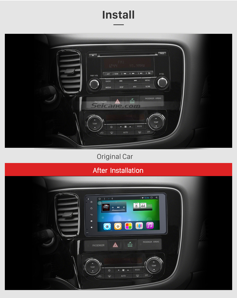 Seicane Aftermarket Android 7.1 Touch Screen GPS Navigation system for 2015 Mitsubishi sport L200 Bluetooth Radio TPMS DVR OBD II Rear camera AUX Headrest Monitor Control USB SD HD 1080P Video 3G WiFi Seicane Aftermarket Android 7.1 Touch Screen GPS Navigation system for 2015 Mitsubishi sport L200 Bluetooth Radio TPMS DVR OBD II Rear camera AUX Headrest Monitor Control USB SD HD 1080P Video 3G WiFi