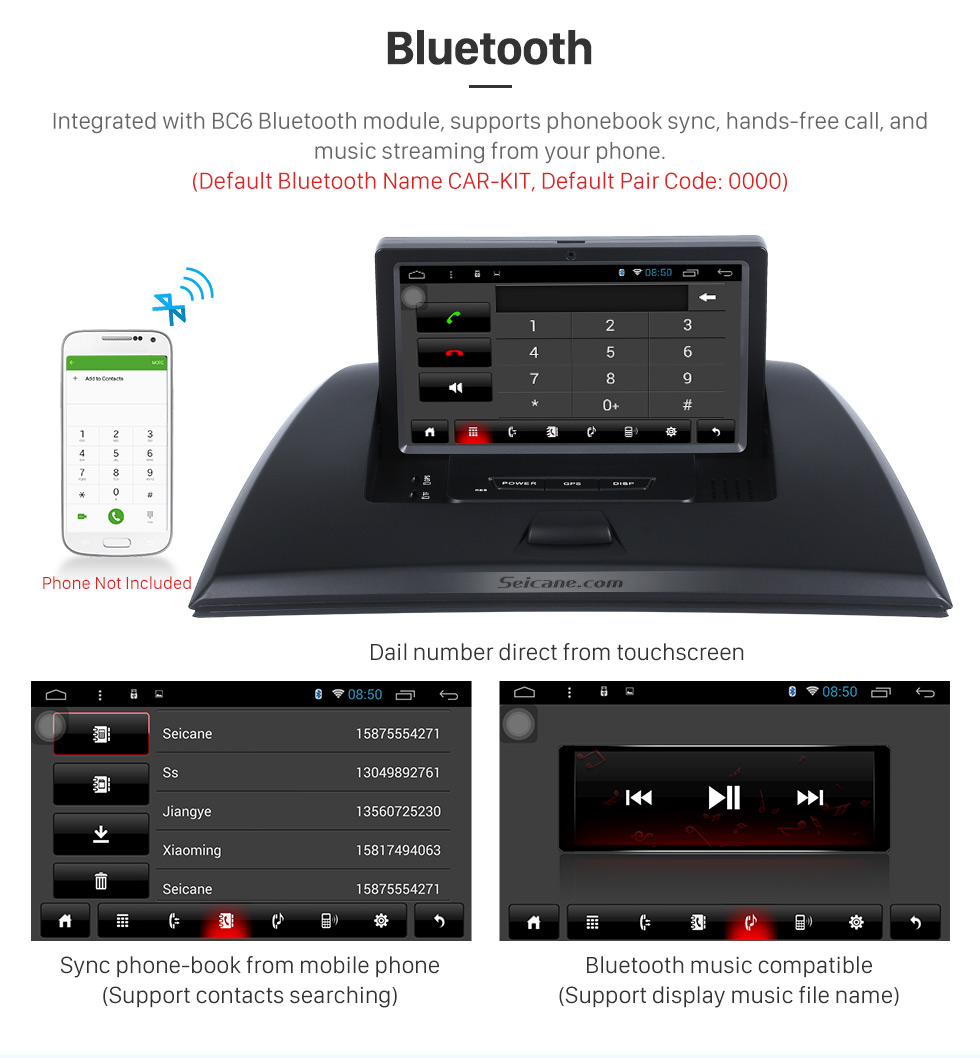 Seicane Tela sensível ao toque Android 7.1 para 2004-2012 BMW X3 Z4 E85 Unidade principal do rádio do carro Navegação GPS Suporte Bluetooth Câmera retrovisora Controle do volante USB WIFI OBD2