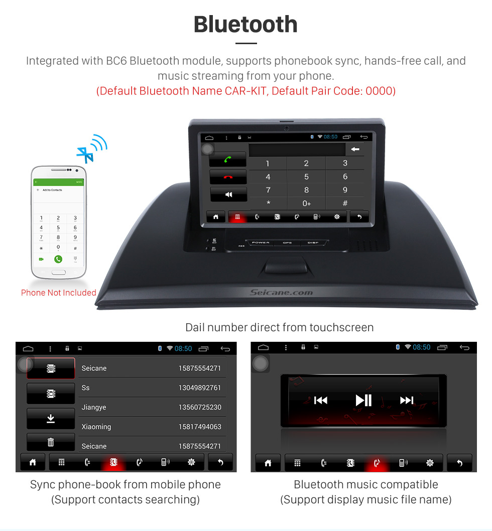 Seicane Touchscreen Android 7.1 for 2004-2012 BMW X3 Z4 E85 Car Radio Head Unit GPS Navigation Bluetooth Support Rearview Camera Steering Wheel Control USB WIFI OBD2