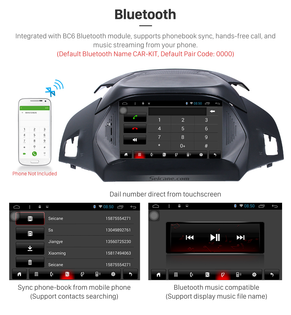 Seicane 8 inch Android 8.1 2011-2017 Ford KUGA C-Max Radio DVD GPS Navigation with Touch Screen Bluetooth 3G Wifi TPMS DVR OBD2 Rear Camera AUX Steering Wheel Control 1080P Mirror Link Seicane 8 inch Android 8.1 2011-2017 Ford KUGA C-Max Radio DVD GPS Navigation with Touch Screen Bluetooth 3G Wifi TPMS DVR OBD2 Rear Camera AUX Steering Wheel Control 1080P Mirror Link