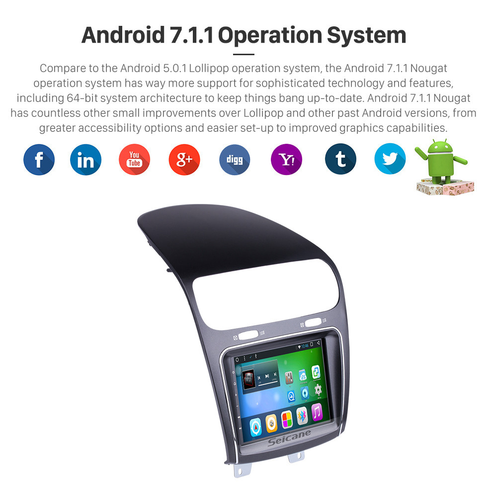 Seicane 8.4 inch HD Touchscreen Android 7.1 2011-2014 Fiat Freemont Dodge Journey GPS Navigation Car Stereo Audio System with Bluetooth Radio TV 3G Backup Camera Seicane 8.4 inch HD Touchscreen Android 7.1 2011-2014 Fiat Freemont Dodge Journey GPS Navigation Car Stereo Audio System with Bluetooth Radio TV 3G Backup Camera