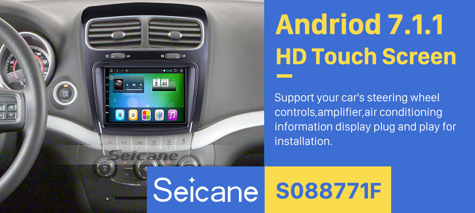 Seicane 8.4 inch HD Touchscreen Android 7.1 2011-2014 Fiat Freemont Dodge Journey GPS Navigation Car Stereo Audio System with Bluetooth Radio TV 3G Backup Camera Seicane 8.4 inch HD Touchscreen Android 7.1 2011-2014 Fiat Freemont Dodge Journey GPS Navigation Car Stereo Audio System with Bluetooth Radio TV 3G Backup Camera