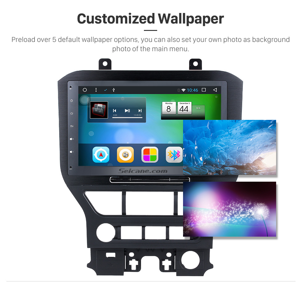 Seicane 10.2 Inch Android 8.1 Radio DVD Player For 2015 2016 Ford Mustang with 3G WiFi Bluetooth GPS Navigation system Capacitive Touch Screen TPMS DVR OBD II Rear camera AUX Headrest Monitor Control USB SD Video Seicane 10.2 Inch Android 8.1 Radio DVD Player For 2015 2016 Ford Mustang with 3G WiFi Bluetooth GPS Navigation system Capacitive Touch Screen TPMS DVR OBD II Rear camera AUX Headrest Monitor Control USB SD Video