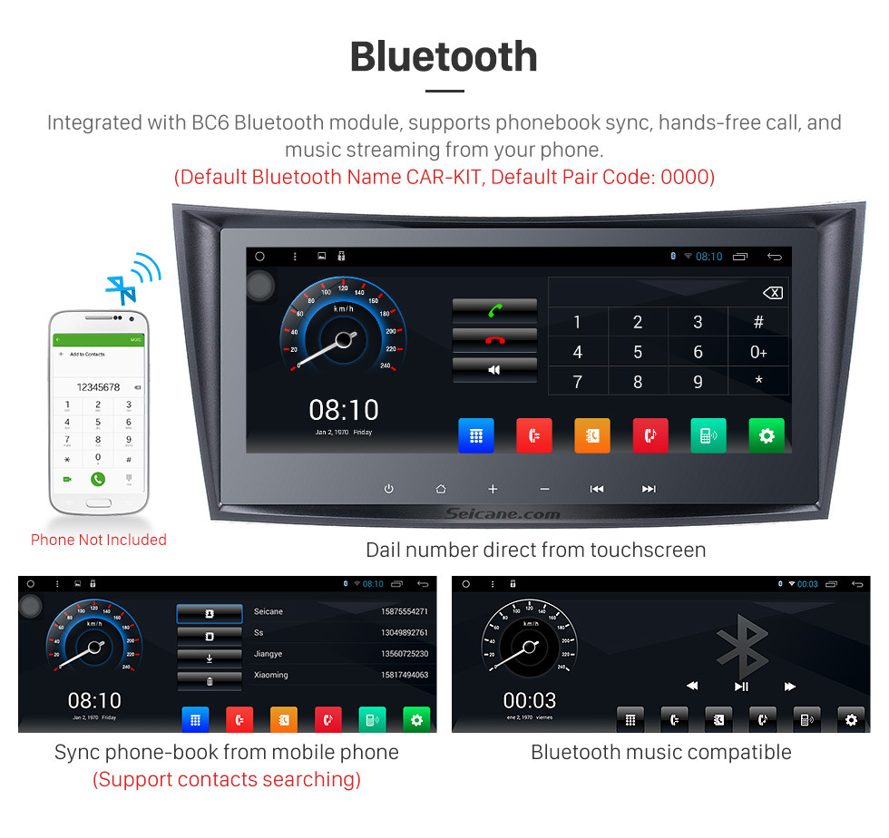Seicane 8.8 Inch Touch Screen 2004-2011 Mercedes Benz CLS Class W219 CLS350 CLS500 CLS55 Android 8.1 Capacitive Radio GPS Navigation system with Bluetooth TPMS DVR OBD II Rear camera AUX USB SD 3G WiFi Steering Wheel Control Video 1080P Seicane 8.8 Inch Touch Screen 2004-2011 Mercedes Benz CLS Class W219 CLS350 CLS500 CLS55 Android 8.1 Capacitive Radio GPS Navigation system with Bluetooth TPMS DVR OBD II Rear camera AUX USB SD 3G WiFi Steering Wheel Control Video 1080P