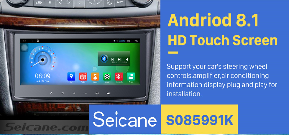 Seicane 8.8 Inch Touch Screen 2004-2011 Mercedes Benz CLS Class W219 CLS350 CLS500 CLS55 Android 8.1 Capacitive Radio GPS Navigation system with Bluetooth TPMS DVR OBD II Rear camera AUX USB SD 3G WiFi Steering Wheel Control Video 1080P Seicane 8.8 Inch Touch Screen 2004-2011 Mercedes Benz CLS Class W219 CLS350 CLS500 CLS55 Android 8.1 Capacitive Radio GPS Navigation system with Bluetooth TPMS DVR OBD II Rear camera AUX USB SD 3G WiFi Steering Wheel Control Video 1080P