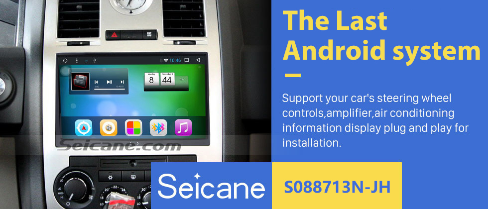 Seicane 9 polegadas Android 9.0 2004 2005 2006 2007 Jeep Cherokee Commander Compass Patriot Wrangler Sistema de navegação GPS com Bluetooth 1024*600 Tela sensível ao toque Sintonizador de TV USB AUX MP3 Controle do volante