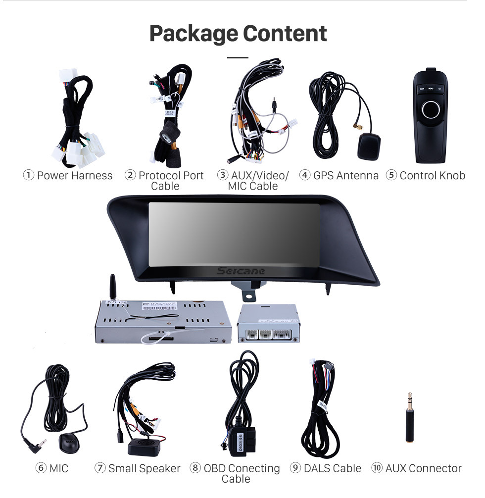 Seicane 2009-2017 LEXUS RX270 / RX350 / RX450 10,25 pouces Android 8.1 Système de navigation GPS Radio HDTouch Écran Stéréo de voiture avec musique Bluetooth 3G WiFi Support de liaison miroir TPMS DVR OBD II Contrôle caméra Contrôle au volant Seicane 2009-2017 LEXUS RX270 / RX350 / RX450 10,25 pouces Android 8.1 Système de navigation GPS Radio HDTouch Écran Stéréo de voiture avec musique Bluetooth 3G WiFi Support de liaison miroir TPMS DVR OBD II Contrôle caméra Contrôle au volant