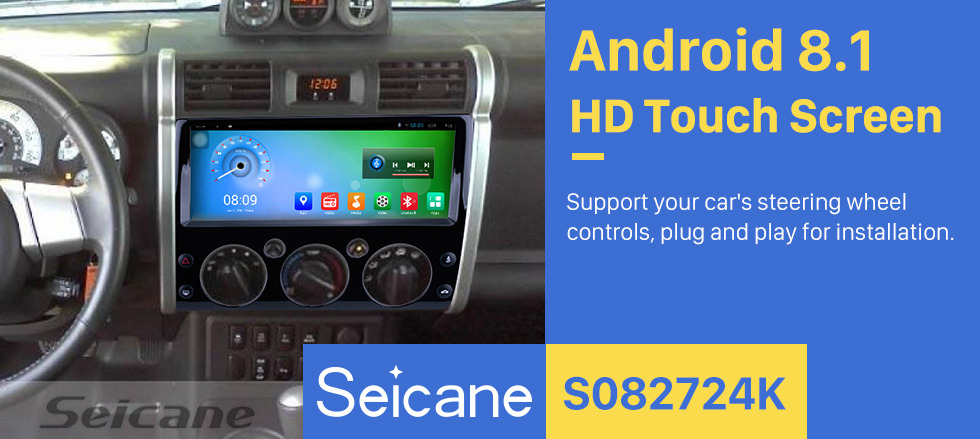 Seicane 12.3 Inch Android 8.1 Radio For 2007-2017 Toyota CRUISER FJ with 3G WiFi Bluetooth GPS Navigation system Capacitive Touch Screen Built In TPMS DVR OBD II Rear camera AUX Headrest Monitor Control USB Video Seicane 12.3 Inch Android 8.1 Radio For 2007-2017 Toyota CRUISER FJ with 3G WiFi Bluetooth GPS Navigation system Capacitive Touch Screen Built In TPMS DVR OBD II Rear camera AUX Headrest Monitor Control USB Video