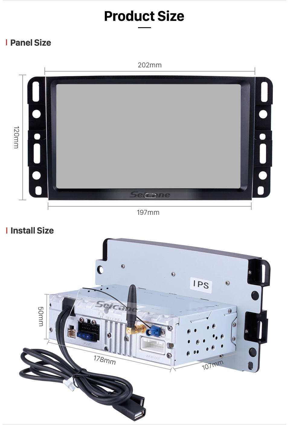 Seicane Android 8.1 2007 2008 2009 2010 2011 2012 2013 Chevrolet Chevy Tahoe 9 pulgadas HD Pantalla táctil Estéreo Radio Unidad principal Navegación GPS Teléfono Bluetooth Control de volante MP3 Cámara de respaldo WIFI Seicane Android 8.1 2007 2008 2009 2010 2011 2012 2013 Chevrolet Chevy Tahoe 9 pulgadas HD Pantalla táctil Estéreo Radio Unidad principal Navegación GPS Teléfono Bluetooth Control de volante MP3 Cámara de respaldo WIFI
