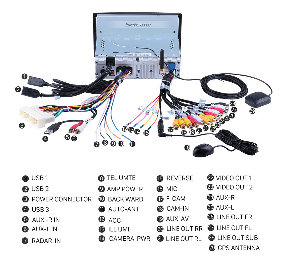 Seicane HD 1024*600 Android 8.1 2005-2011 Kia Rio Bluetooth Radio GPS System Car Stereo with 1080P Video DVR Autoradio Mirror Link OBDII TPMS Steering Wheel Control USB SD AUX Seicane HD 1024*600 Android 8.1 2005-2011 Kia Rio Bluetooth Radio GPS System Car Stereo with 1080P Video DVR Autoradio Mirror Link OBDII TPMS Steering Wheel Control USB SD AUX