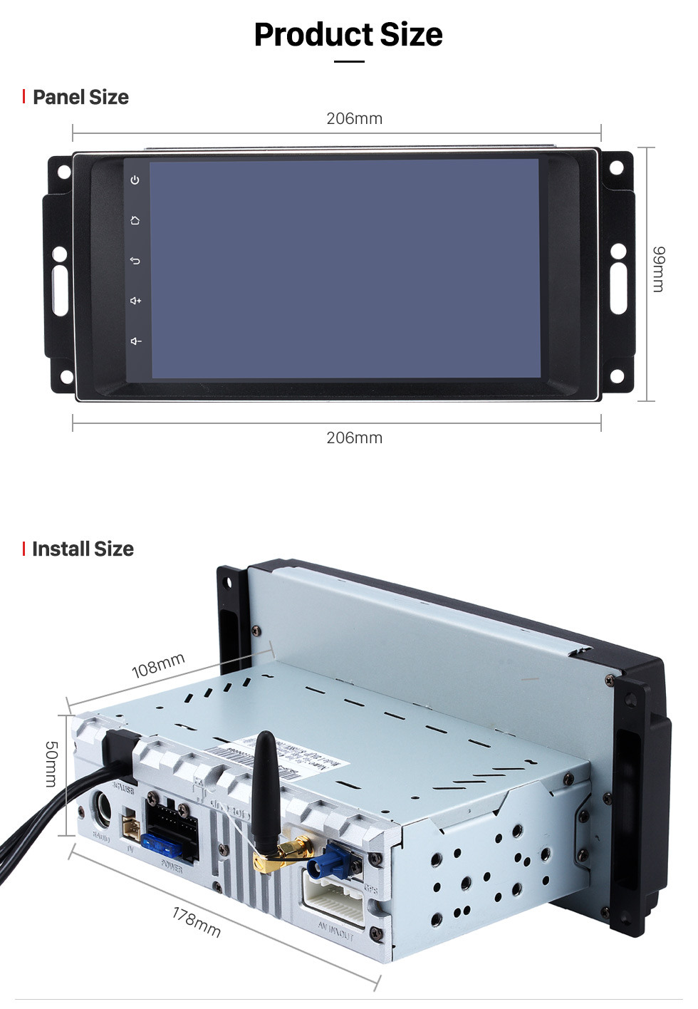 Seicane 2008 2009 2010 Jeep Commander Android 8.1 HD touchscreen Radio GPS navigation system with DVD player Bluetooth Mirror link WIFI Steering Wheel Control 1080P video Seicane 2008 2009 2010 Jeep Commander Android 8.1 HD touchscreen Radio GPS navigation system with DVD player Bluetooth Mirror link WIFI Steering Wheel Control 1080P video