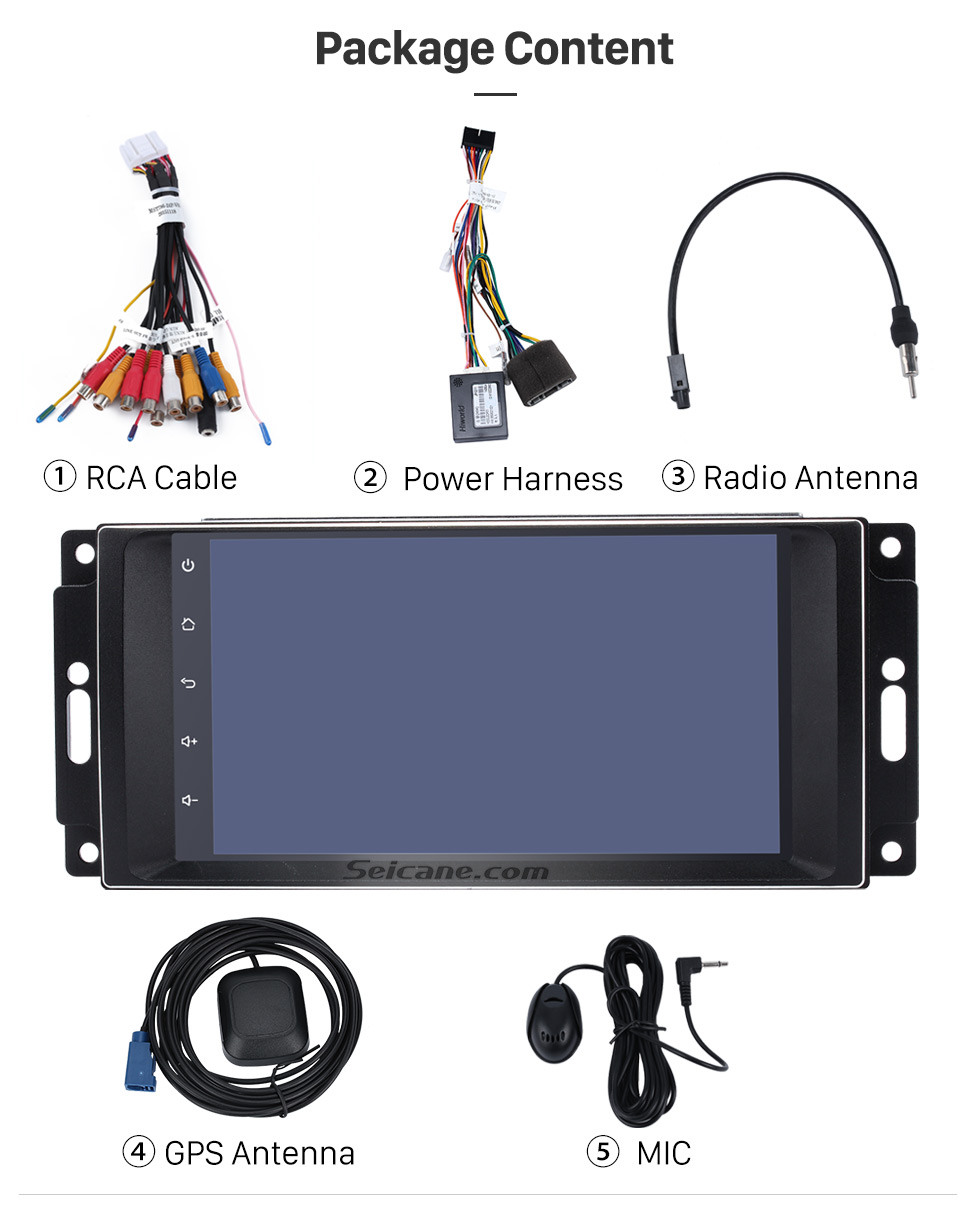 Seicane 2008 2009 2010 Jeep Commander Android 8.1 HD touchscreen Radio GPS navigation system with DVD player Bluetooth Mirror link WIFI Steering Wheel Control 1080P video Seicane 2008 2009 2010 Jeep Commander Android 8.1 HD touchscreen Radio GPS navigation system with DVD player Bluetooth Mirror link WIFI Steering Wheel Control 1080P video