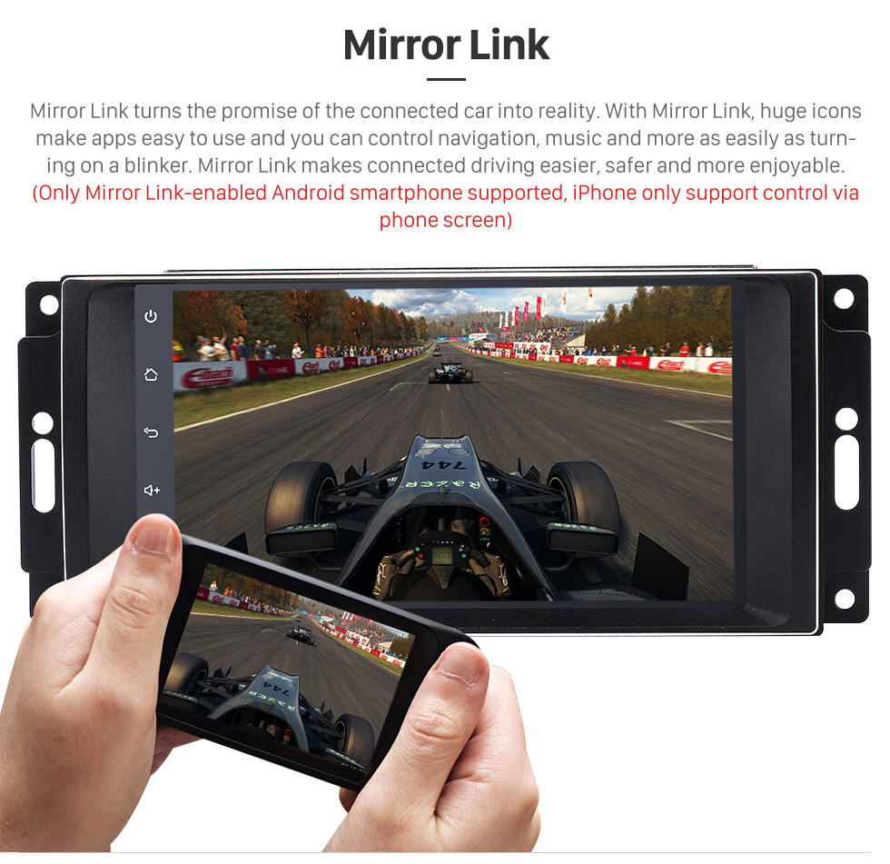 Seicane HD 1024 * 600 Rádio Touchscreen para 2009 2010 2011 Jeep Compass com Android 8.1 Sistema de navegação GPS Leitor de DVD Bluetooth MP3 LinkMirror WIFI 1080P Vídeo Controle de volante Seicane HD 1024 * 600 Rádio Touchscreen para 2009 2010 2011 Jeep Compass com Android 8.1 Sistema de navegação GPS Leitor de DVD Bluetooth MP3 LinkMirror WIFI 1080P Vídeo Controle de volante