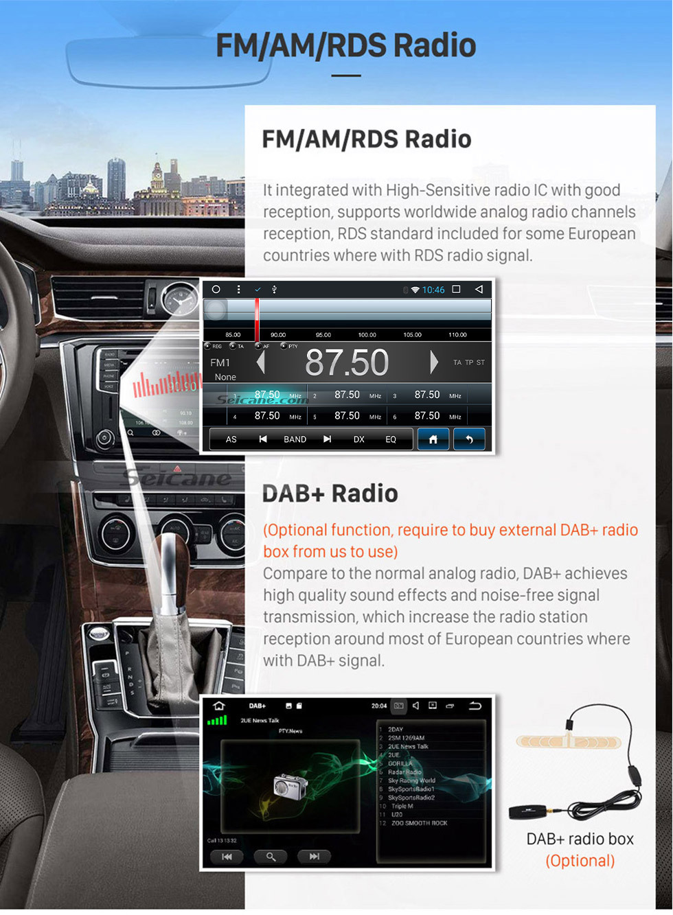 Seicane HD 1024 * 600 Rádio Touchscreen para 2009 2010 2011 Jeep Compass com Android 8.1 Sistema de navegação GPS Leitor de DVD Bluetooth MP3 LinkMirror WIFI 1080P Vídeo Controle de volante Seicane HD 1024 * 600 Rádio Touchscreen para 2009 2010 2011 Jeep Compass com Android 8.1 Sistema de navegação GPS Leitor de DVD Bluetooth MP3 LinkMirror WIFI 1080P Vídeo Controle de volante