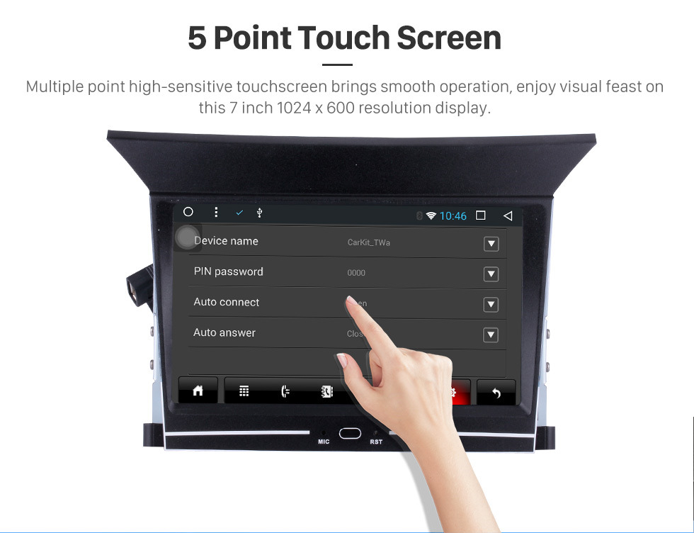 Seicane Écran tactile 7 pouces 1024 * 600 2009 2010 2012 2013 HONDA PILOT Android 10.0 Système de navigation GPS avec réseau Bluetooth Carplay 4G