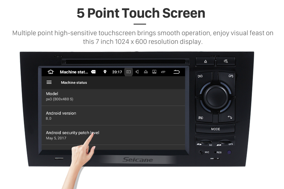 Seicane OEM Android 10.0 DVD Player GPS Navigation system for 1997-2004 Audi A6 S6 RS6 with HD 1080P Video Bluetooth Touch Screen Radio WiFi TV Backup Camera steering wheel control USB SD