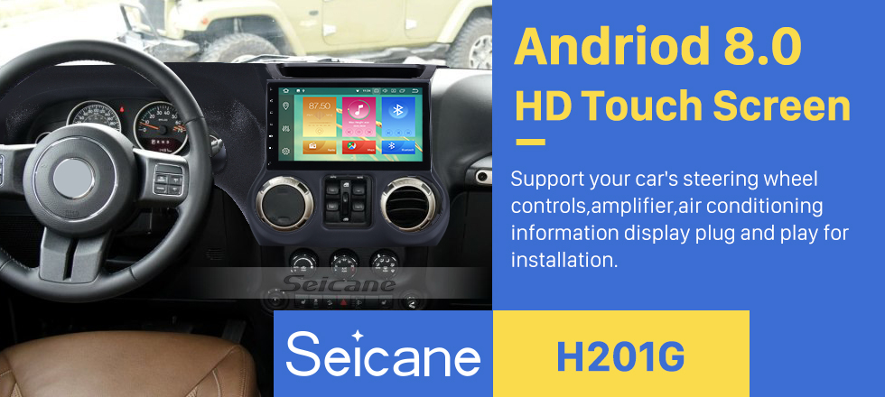 Seicane 10.1 Inch 1024*600 Android 8.0 2011 2012 2013 2014 2015 2016 2017 JEEP Wrangler Bluetooth GPS Radio Car stereo with Mirror Link Wifi Steering Wheel Control Seicane 10.1 Inch 1024*600 Android 8.0 2011 2012 2013 2014 2015 2016 2017 JEEP Wrangler Bluetooth GPS Radio Car stereo with Mirror Link Wifi Steering Wheel Control