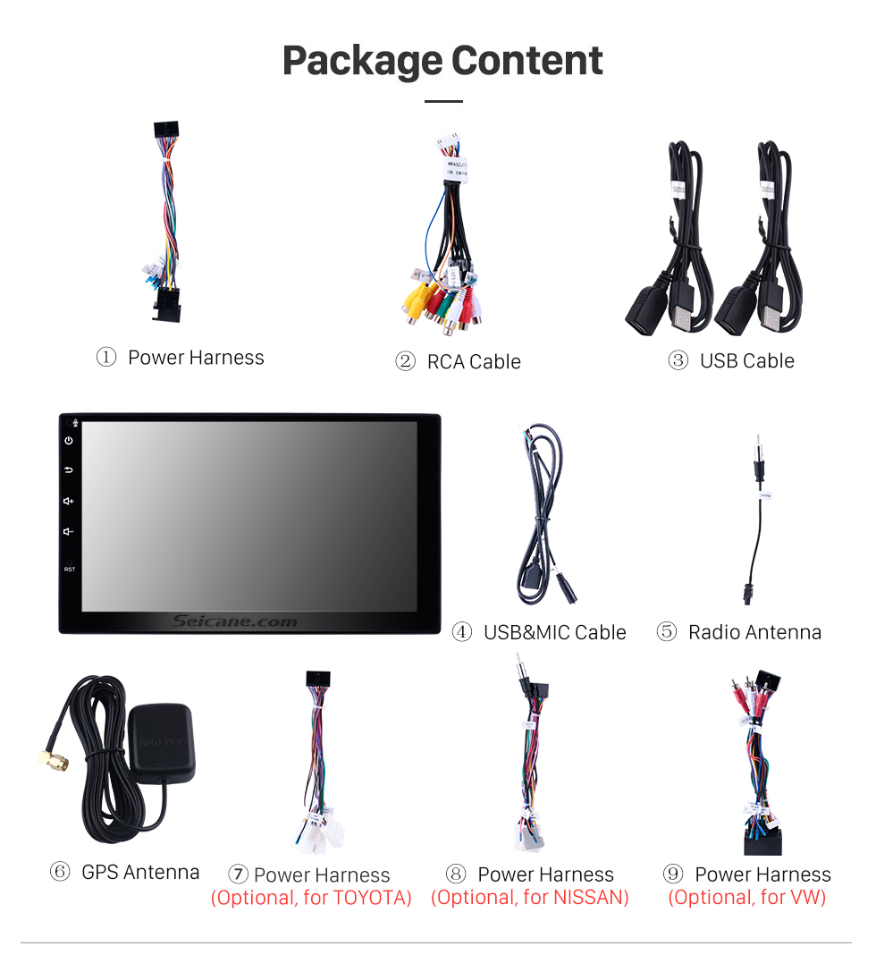 Seicane Android 8.0 2 Din Universal NISSAN TOYOTA Honda Radio GPS Navigation System Car Stereo with Mirror Link WiFi DVD Player Bluetooth 1080P Video USB Seicane Android 8.0 2 Din Universal NISSAN TOYOTA Honda Radio GPS Navigation System Car Stereo with Mirror Link WiFi DVD Player Bluetooth 1080P Video USB