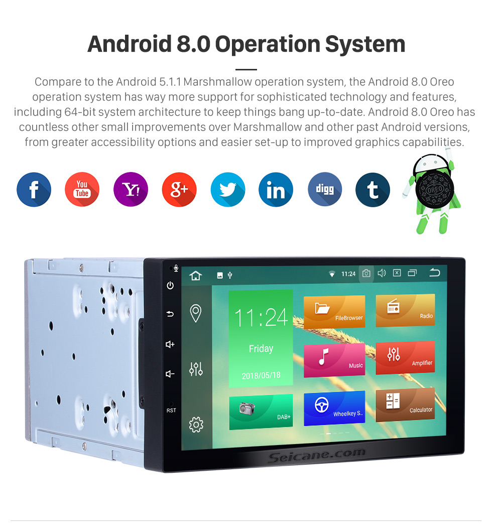 Seicane Android 8.0 2 Din Universal NISSAN TOYOTA Honda Radio GPS Navigation System Car Stereo with Mirror Link WiFi DVD Player Bluetooth 1080P Video USB Seicane Android 8.0 2 Din Universal NISSAN TOYOTA Honda Radio GPS Navigation System Car Stereo with Mirror Link WiFi DVD Player Bluetooth 1080P Video USB