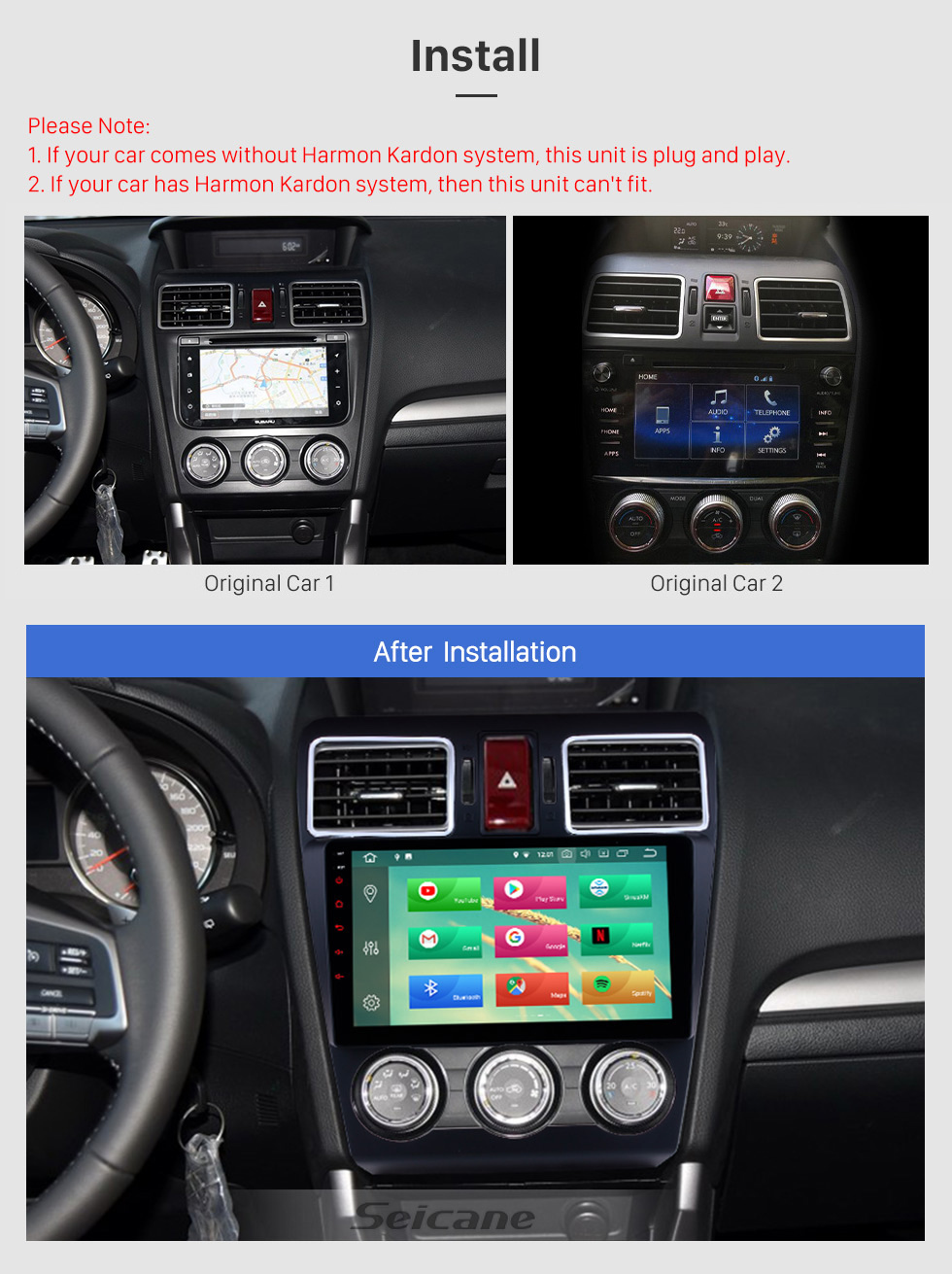 Seicane Android 8.0 9 дюймов для 2014 2015 2016 Subaru WRX Forester Радио GPS навигационная система с Bluetooth HD Сенсорный экран Поддержка Carplay DAB + TPMS Seicane Android 8.0 9 дюймов для 2014 2015 2016 Subaru WRX Forester Радио GPS навигационная система с Bluetooth HD Сенсорный экран Поддержка Carplay DAB + TPMS