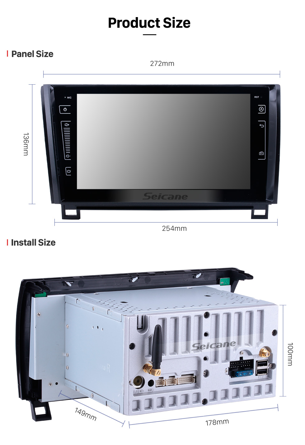 Seicane HD Touch Screen Android 8.0 for 2006 2007 2008-2013 Toyota Tundra Radio GPS Navigation 9 inch with Bluetooth WiFi Carplay support Steering Wheel Control 3G Mirror Link Seicane HD Touch Screen Android 8.0 for 2006 2007 2008-2013 Toyota Tundra Radio GPS Navigation 9 inch with Bluetooth WiFi Carplay support Steering Wheel Control 3G Mirror Link